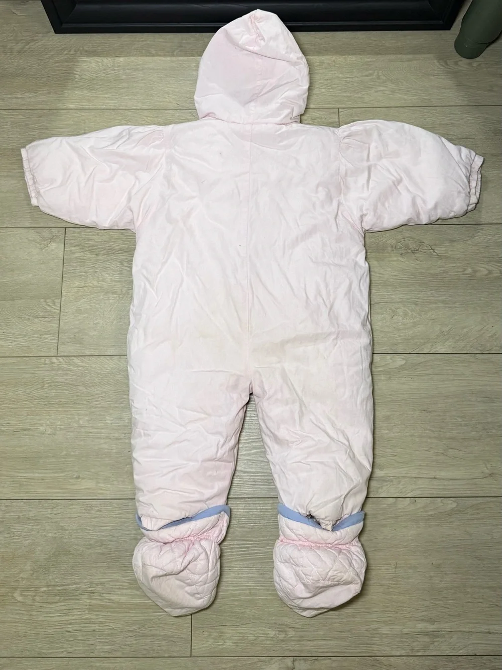 Vintage 1980s Kids Toddlers Disney Minnie Mouse & Pluto Embroidered Snowsuit